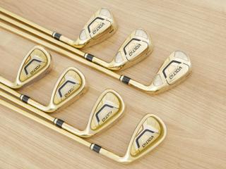 Iron set : Katana : ชุดเหล็ก Katana Voltio IV G Series I Gold (ออกปี 2016) มีเหล็ก 6-Pw,Aw,Sw (ครบเซ็ต 7 ชิ้น เหล็กยาวเป็นกระเทย) ก้านกราไฟต์ Tour AD 400 Flex R