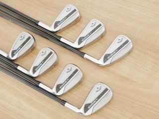 iron_set : ชุดเหล็ก Callaway Paradym Ai Smoke (ออกปี 2024 ตีง่ายมาก ไกล Japan Spec.) มีเหล็ก 5-Pw,Gw (7 ชิ้น) ก้านกราไฟต์ Mitsubishi TENSEI 50 Flex R