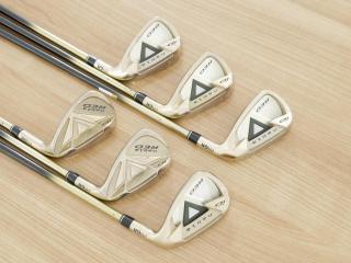 Iron set : PRGR : ชุดเหล็ก PRGR ID Nabla Red Titan (รุ่นท๊อปสุด หน้าเด้ง ไกลมาก) มีเหล็ก 6-Pw,Aw (6 ชิ้น) ก้านกราไฟต์ M-40 Flex SR