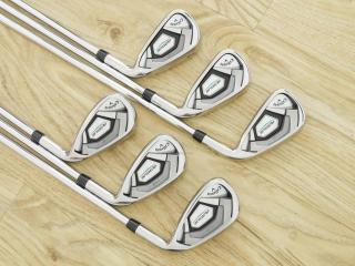iron_set : ชุดเหล็ก Callaway Rogue CF18 (ออกปี 2018 ตีง่าย ไกล) มีเหล็ก 5-Pw (6 ชิ้น) ก้านเหล็ก XP95 ST15 S300