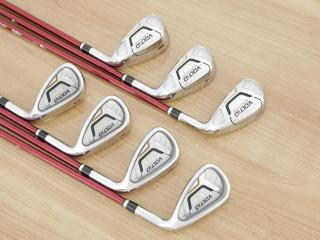 Iron set : ชุดเหล็ก Katana Voltio IV G Series I Silver (ปี 2017) มีเหล็ก 6-Pw,Aw,Sw (7 ชิ้น เหล็กยาวเป็นกระเทย) ก้านกราไฟต์ Fujikura Speeder 360 Flex R