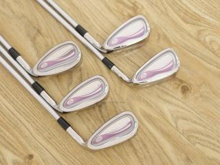Lady club : All : ชุดเหล็ก Mizuno Efil (ตีง่าย) มีเหล็ก 7-Pw,Sw (5 ชิ้น) ก้านกราไฟต์ Flex L