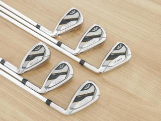 Lady club : All : ชุดเหล็ก Callaway Mavrik MAX (ออกปี 2020 ตีง่าย ไกลมากๆ) มีเหล็ก 7-Pw,Aw,Sw (6 ชิ้น) ก้านกราไฟต์ Mitsubishi Diamana 40 Flex L