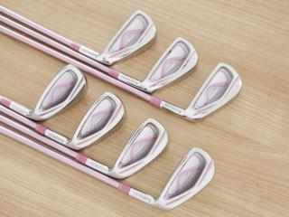 Lady club : All : ชุดเหล็ก Kasco Dimpals G-FOUR (ใบใหญ่ ตีง่าย) มีเหล็ก 5-Pw,Sw (7 ชิ้น) ก้านกราไฟต์ Flex L