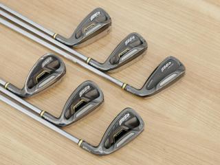 Lady club : All : ชุดเหล็กกระเทย PRGR Super Egg Iron (ปี 2018 ตัวท๊อปสุด หน้าเด้งเกินกฏ ใช้แข่งไม่ได้ ตีไกมลมากๆ) มีเหล็ก 6-Pw,As (6 ชิ้น) ก้านกราไฟต์ Flex L (M-30)