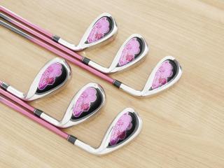 Lady club : All : ชุดเหล็ก Kasco Fereina (ใบใหญ่ ตีง่าย) มีเหล็ก 6-Pw,Sw (6 ชิ้น) ก้านกราไฟต์ Flex L