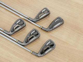 Lady club : All : ชุดเหล็กกระเทย PRGR Super Egg Iron (ปี 2018 ตัวท๊อปสุด หน้าเด้งเกินกฏ ใช้แข่งไม่ได้ ตีไกมลมากๆ) มีเหล็ก 6-Pw (5 ชิ้น) ก้านกราไฟต์ Flex L (M-30)