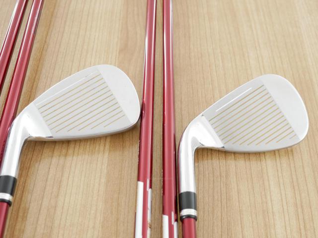 Iron set : Katana : ชุดเหล็ก Katana Voltio IV G Series I Silver (ปี 2017) มีเหล็ก 6-Pw,Aw,Sw (7 ชิ้น เหล็กยาวเป็นกระเทย) ก้านกราไฟต์ Fujikura Speeder 360 Flex R