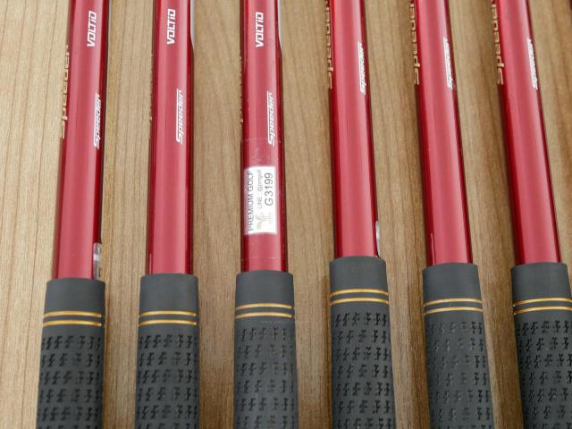 Iron set : Katana : ชุดเหล็ก Katana Voltio IV G Series I Silver (ปี 2017) มีเหล็ก 6-Pw,Aw,Sw (7 ชิ้น เหล็กยาวเป็นกระเทย) ก้านกราไฟต์ Fujikura Speeder 360 Flex R