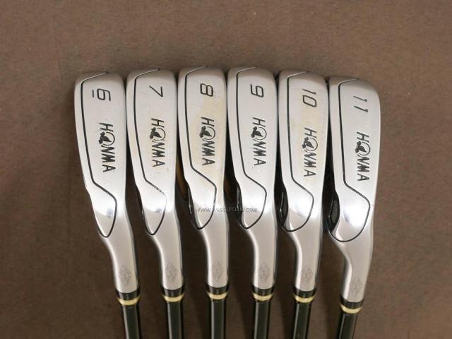 Iron set : Honma : **ก้าน 3 ดาว** ชุดเหล็ก Honma Beres IS-01 (หน้าเด้ง Maraging) มีเหล็ก 6-11 (6 ชิ้น เทียบเท่า 5-Pw) ก้าน ARMRQ 6 (45) FLex R (3 ดาว)