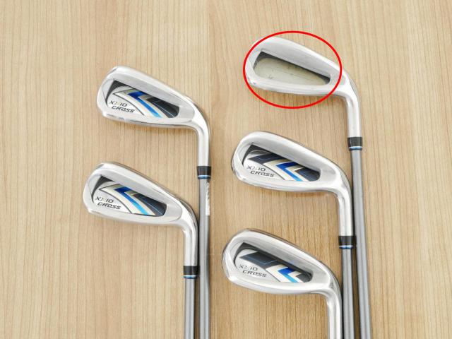 Iron set : XXIO : **มีตำหนิ** ชุดเหล็ก XXIO Cross 2 (ออกปี 2021 ตีไกลที่สุดของที่สุดจาก XXIO หน้าเด้งสุดๆ) มีเหล็ก 7-Pw,Aw (5 ชิ้น ตีไกลกว่าปกติ 2 เบอร์) ก้านกราไฟต์ MH-2000 Flex R