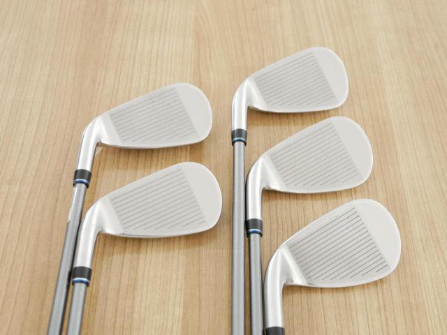 Iron set : XXIO : **มีตำหนิ** ชุดเหล็ก XXIO Cross 2 (ออกปี 2021 ตีไกลที่สุดของที่สุดจาก XXIO หน้าเด้งสุดๆ) มีเหล็ก 7-Pw,Aw (5 ชิ้น ตีไกลกว่าปกติ 2 เบอร์) ก้านกราไฟต์ MH-2000 Flex R