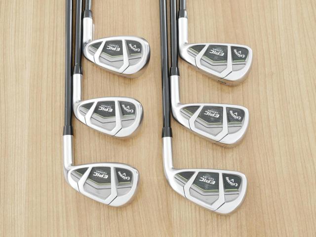 Iron set : Callaway : ชุดเหล็ก Callaway EPIC Star (ปี 2018 หน้าเด้ง โกงองศา ตีไกลมากๆ) มีเหล็ก 6-Pw,Aw (6 ชิ้น) ก้านกราไฟต์ Fujikura Speeder Evolution Flex SR