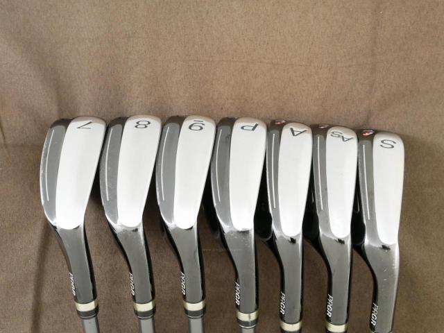 Lady club : All : ชุดเหล็กกระเทย PRGR New Egg Iron (รุ่นปี 2017 ตีง่ายและไกลมาก) มีเหล็ก 7-Pw,Aw,As,Sw (7 ชิ้น) ก้านกราไฟต์ Flex L (M-30)