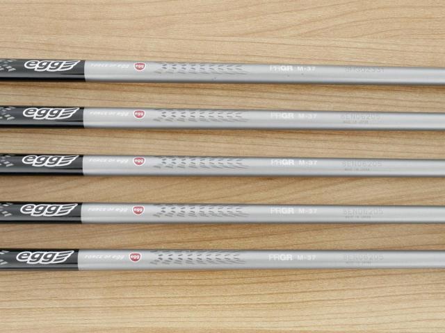 Iron set : PRGR : ชุดเหล็กกระเทย PRGR Egg PC (รุ่นปี 2019 ตีง่ายและไกลมากๆ โกงสุดๆ) มีเหล็ก 6-Pw (5 ชิ้น) ก้านกราไฟต์ M-37 Flex R