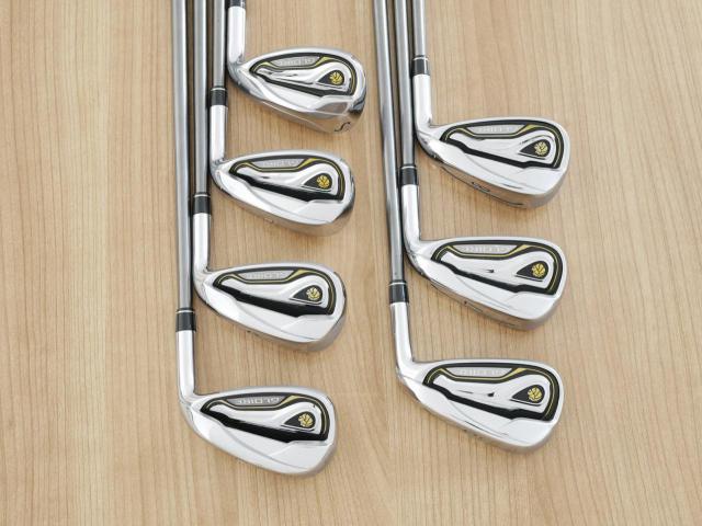 Iron set : Taylormade : ชุดเหล็ก Taylormade Gloire (รุ่นท๊อปสุด Japan Spec. ใบใหญ่ ตีง่าย ไกล) มีเหล็ก 6-Pw,Aw,Sw (7 ชิ้น) ก้านกราไฟต์ Flex R