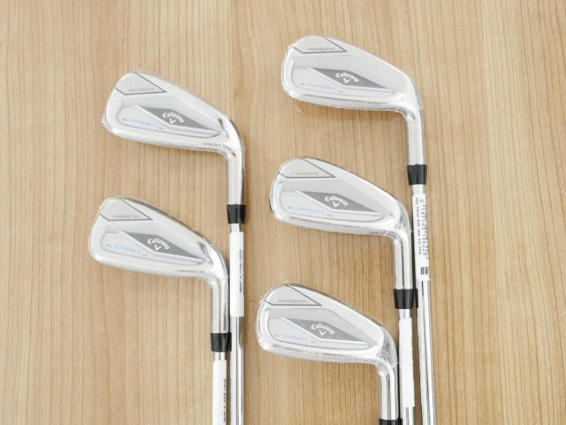 Iron set : Callaway : **ของใหม่ ยังไม่แกะพลาสติก** ชุดเหล็ก Callaway Paradym Ai Smoke HL (ออกปี 2024 ตีง่ายมาก ไกล Japan Spec.) มีเหล็ก 6-Pw (5 ชิ้น) ก้านเหล็ก NS Pro ZELOS 7 Flex S