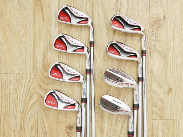 Iron set : Maruman : ชุดเหล็ก Maruman Red-V (ใบใหญ่ ตีง่าย) มีเหล็ก 5-Pw,Aw,Sw (8 ชิ้น) ก้านเหล็ก NS Pro 1070 Flex R