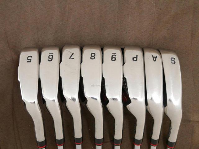 Iron set : Maruman : ชุดเหล็ก Maruman Red-V (ใบใหญ่ ตีง่าย) มีเหล็ก 5-Pw,Aw,Sw (8 ชิ้น) ก้านเหล็ก NS Pro 1070 Flex R