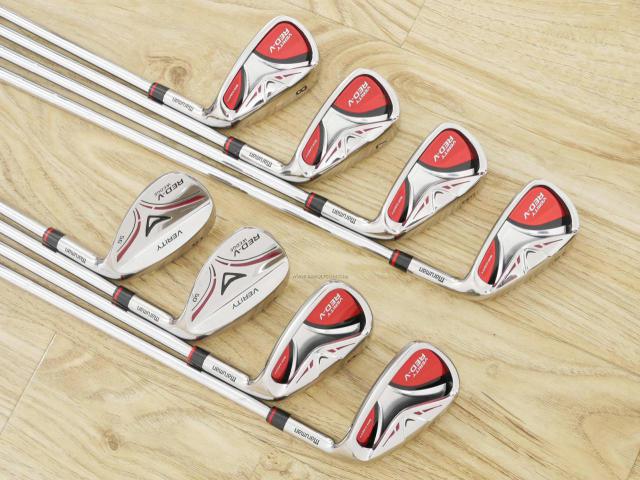 Iron set : Maruman : ชุดเหล็ก Maruman Red-V (ใบใหญ่ ตีง่าย) มีเหล็ก 5-Pw,Aw,Sw (8 ชิ้น) ก้านเหล็ก NS Pro 1070 Flex R