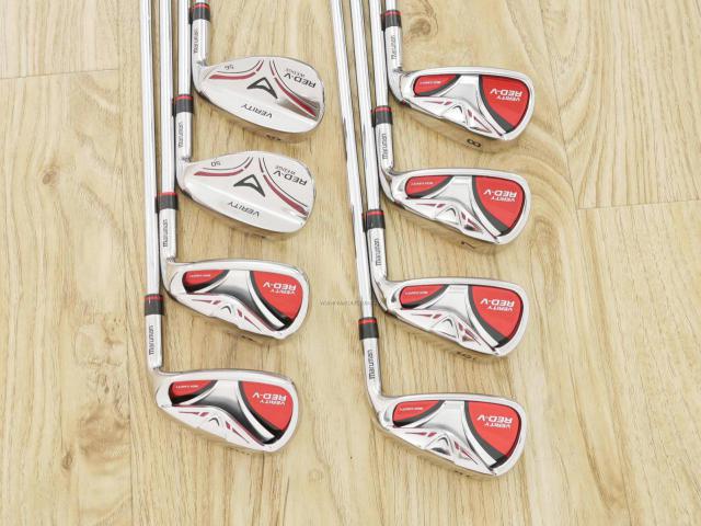 Iron set : Maruman : ชุดเหล็ก Maruman Red-V (ใบใหญ่ ตีง่าย) มีเหล็ก 5-Pw,Aw,Sw (8 ชิ้น) ก้านเหล็ก NS Pro 1070 Flex R