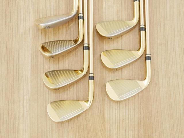 Iron set : Katana : ชุดเหล็ก Katana Voltio Model J Gold (ปี 2018 หน้าเด้ง ตีง่าย ไกล) มีเหล็ก 6-Pw,Aw,Sw (7 ชิ้น) ก้านกราไฟต์ Fujikura Speeder 550 Flex SR