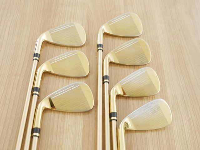 Iron set : Katana : ชุดเหล็ก Katana Voltio Model J Gold (ปี 2018 หน้าเด้ง ตีง่าย ไกล) มีเหล็ก 6-Pw,Aw,Sw (7 ชิ้น) ก้านกราไฟต์ Fujikura Speeder 550 Flex SR