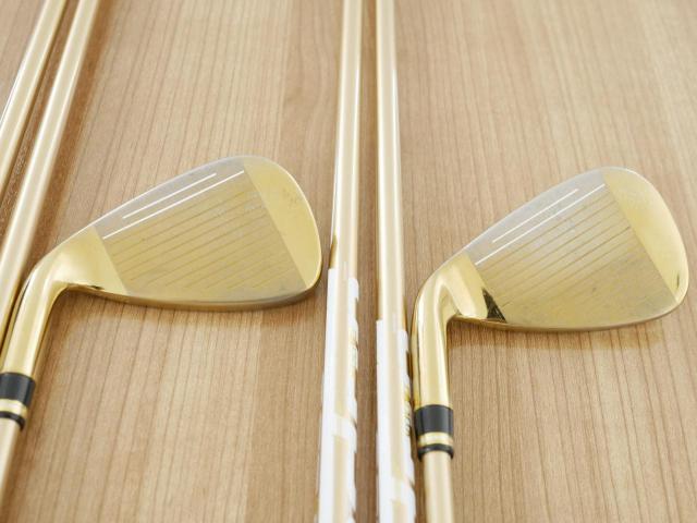 Iron set : Katana : ชุดเหล็ก Katana Voltio Model J Gold (ปี 2018 หน้าเด้ง ตีง่าย ไกล) มีเหล็ก 6-Pw,Aw,Sw (7 ชิ้น) ก้านกราไฟต์ Fujikura Speeder 550 Flex SR