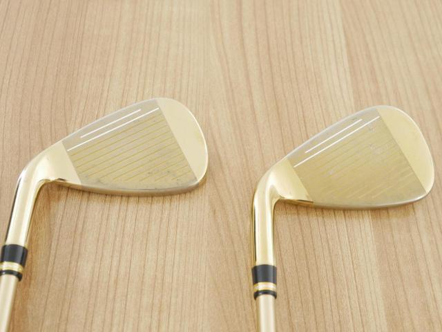 Iron set : Katana : ชุดเหล็ก Katana Voltio Model J Gold (ปี 2018 หน้าเด้ง ตีง่าย ไกล) มีเหล็ก 6-Pw,Aw,Sw (7 ชิ้น) ก้านกราไฟต์ Fujikura Speeder 550 Flex SR