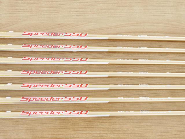 Iron set : Katana : ชุดเหล็ก Katana Voltio Model J Gold (ปี 2018 หน้าเด้ง ตีง่าย ไกล) มีเหล็ก 6-Pw,Aw,Sw (7 ชิ้น) ก้านกราไฟต์ Fujikura Speeder 550 Flex SR