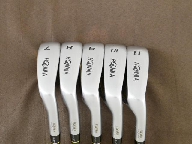 Iron set : Honma : **ก้าน 3 ดาว** ชุดเหล็ก Honma Beres A-Spec II (รุ่นปี 2021 ตีง่าย ไกล) มีเหล็ก 7-11 (5 ชิ้น ) ก้าน ARMRQ A-Spec (47) Flex R (3 ดาว)