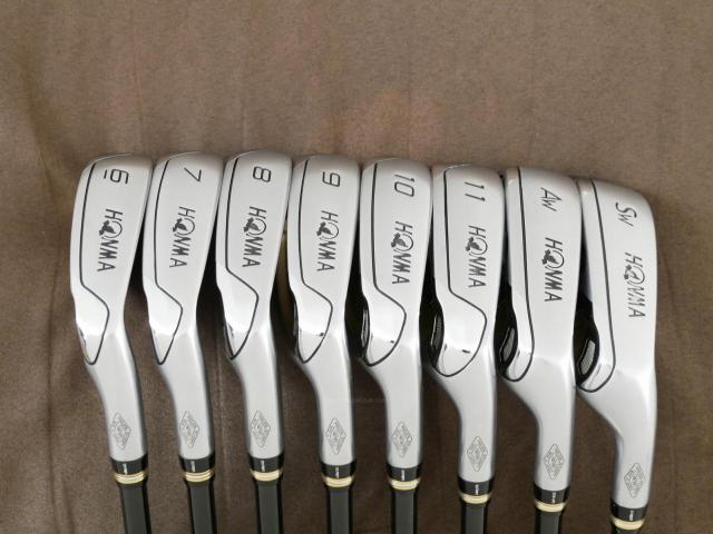 Iron set : Honma : ชุดเหล็ก Honma Beres IS-01 (หน้าเด้ง Maraging) มีเหล็ก 6-11,Aw,Sw (8 ชิ้น เทียบเท่า 5-Pw,Aw,Sw) ก้าน ARMRQ 6 (49) Flex R (2 ดาว)