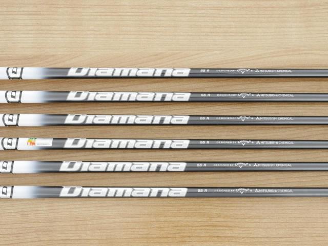 Iron set : Callaway : ชุดเหล็ก Callaway APEX DCB Forged (ปี 2022) มีเหล็ก 5-Pw (6 ชิ้น) ก้านกราไฟต์ Mitsubishi Diamana 55 Flex R