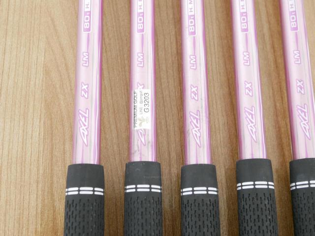 Lady club : All : ชุดเหล็ก Tsuruya AXEL ZX LM (หน้าเด้ง ตีไกลมาก) มีเหล็ก 7-Pw,Sw (5 ชิ้น) ก้านกราไฟต์ Flex L