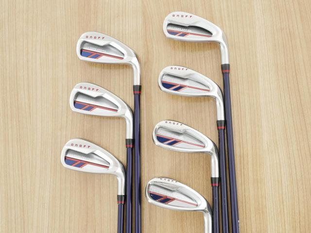 Iron set : Daiwa : ชุดเหล็ก Daiwa OnOff AKA (ออกปี 2021 หน้าเด้ง Maraging ยืดยุบได้ ตีง่าย นุ่ม ไกลมากๆ) มีเหล็ก 6-Pw,Aw,Sw (7 ชิ้น) ก้านกราไฟต์ Flex R