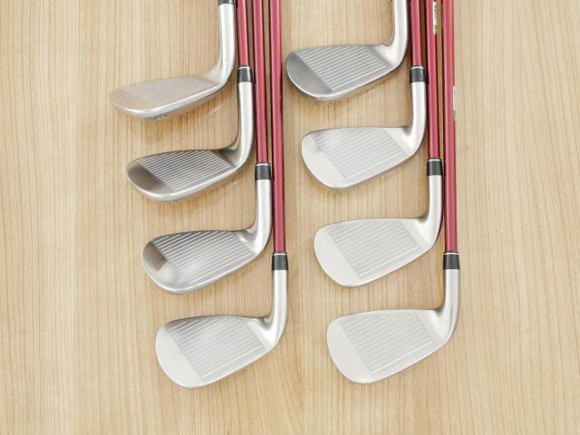 Iron set : PRGR : ชุดเหล็ก PRGR Red Titan Face (รุ่นปี 2018 หน้าเด้ง ตีไกลมาก) มีเหล็ก 5-Pw,Aw,Sw (8 ชิ้น) ก้านกราไฟต์ M-37 Flex R