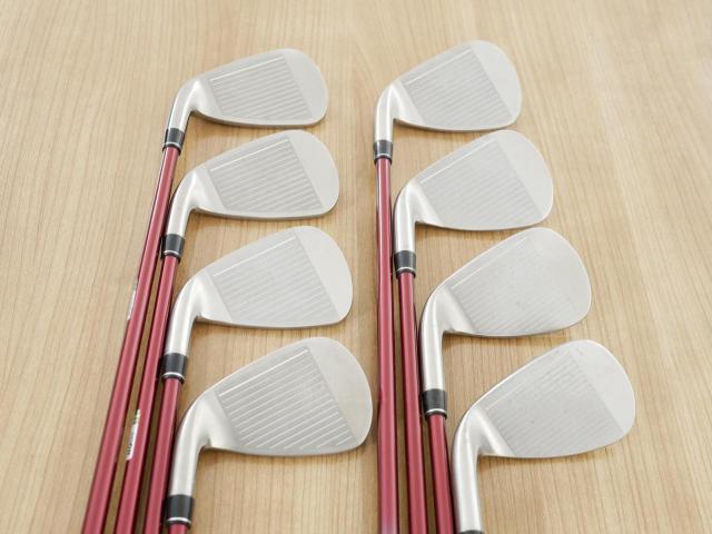 Iron set : PRGR : ชุดเหล็ก PRGR Red Titan Face (รุ่นปี 2018 หน้าเด้ง ตีไกลมาก) มีเหล็ก 5-Pw,Aw,Sw (8 ชิ้น) ก้านกราไฟต์ M-37 Flex R