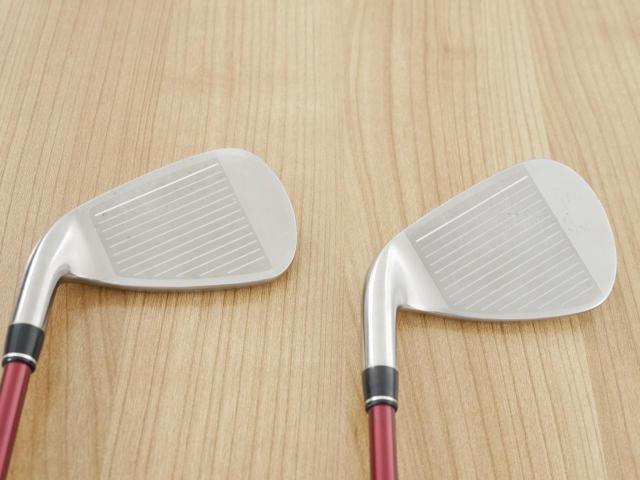 Iron set : PRGR : ชุดเหล็ก PRGR Red Titan Face (รุ่นปี 2018 หน้าเด้ง ตีไกลมาก) มีเหล็ก 5-Pw,Aw,Sw (8 ชิ้น) ก้านกราไฟต์ M-37 Flex R