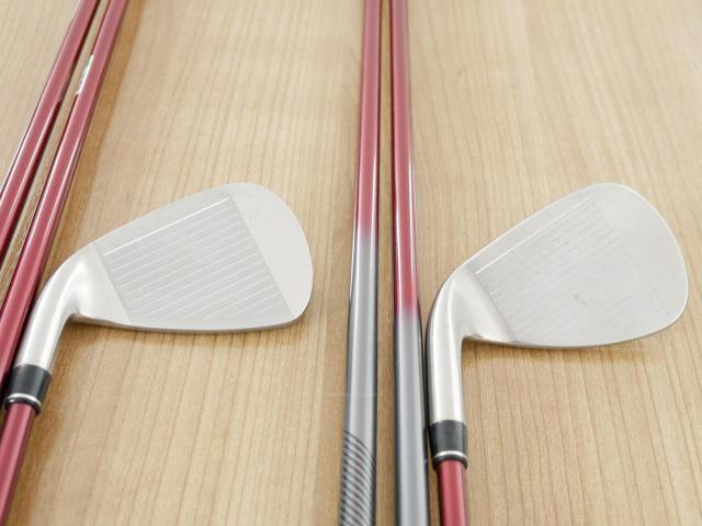 Iron set : PRGR : ชุดเหล็ก PRGR Red Titan Face (รุ่นปี 2018 หน้าเด้ง ตีไกลมาก) มีเหล็ก 5-Pw,Aw,Sw (8 ชิ้น) ก้านกราไฟต์ M-37 Flex R