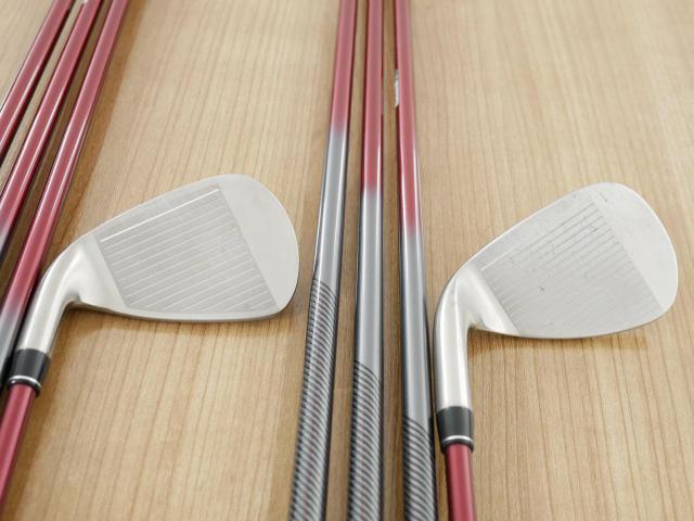 Iron set : PRGR : ชุดเหล็ก PRGR Red Titan Face (รุ่นปี 2018 หน้าเด้ง ตีไกลมาก) มีเหล็ก 5-Pw,Aw,Sw (8 ชิ้น) ก้านกราไฟต์ M-37 Flex R