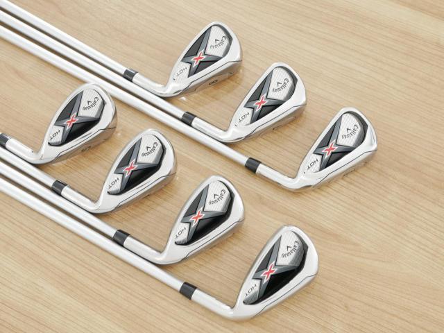 Iron set : Callaway : ชุดเหล็ก Callaway X Hot มีเหล็ก 6-Pw,Aw,Sw (7 ชิ้น) ก้านกราไฟต์ 50 Flex R