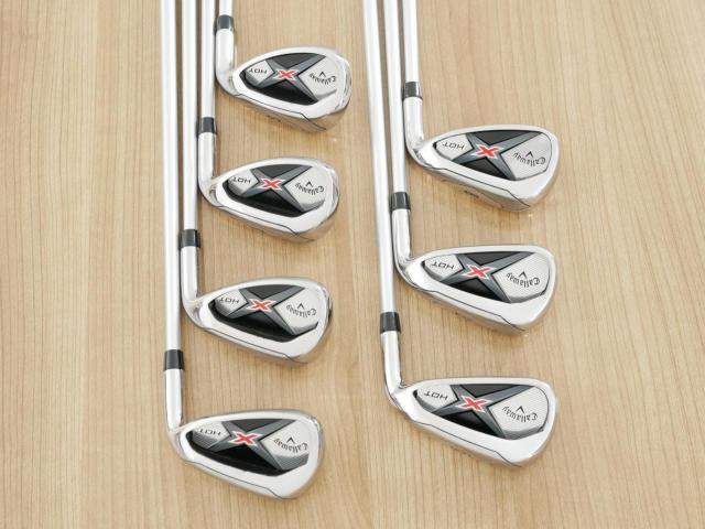 Iron set : Callaway : ชุดเหล็ก Callaway X Hot มีเหล็ก 6-Pw,Aw,Sw (7 ชิ้น) ก้านกราไฟต์ 50 Flex R