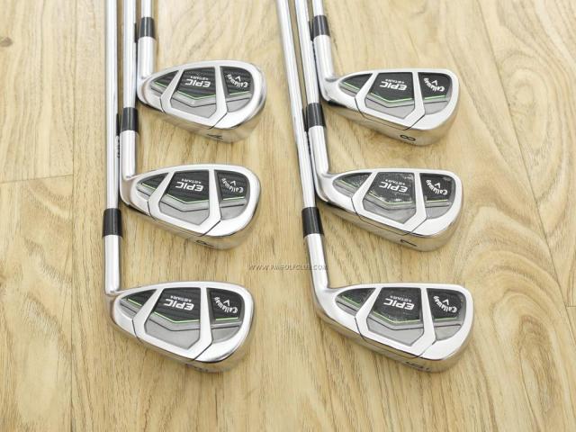 Iron set : Callaway : ชุดเหล็ก Callaway EPIC Star (ปี 2018 หน้าเด้ง โกงองศา ตีไกลมากๆ) มีเหล็ก 6-Pw,Aw (6 ชิ้น) ก้านเหล็ก NS Pro 950 Flex R