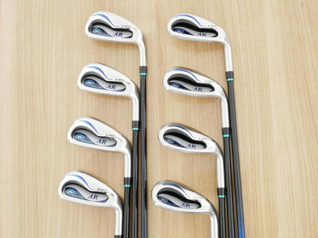 Iron set : Kasco : ชุดเหล็ก Kasco D-Max AR (ใบใหญ่หน้าเด้ง ไกล) มีเหล็ก 5-Pw,Aw,Sw (8 ชิ้น) ก้านกราไฟต์ Flex R