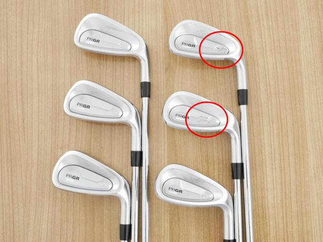 Iron set : PRGR : **มีตำหนิ** ชุดเหล็ก PRGR 04 Forged (รุ่นปี 2025 ตีง่าย ไกลมากๆๆ) มีเหล็ก 6-Pw,Aw (6 ชิ้น) ก้านเหล็ก NS Pro 85 Flex SR (M-40)