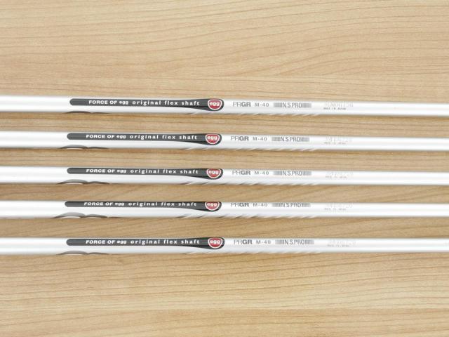 Iron set : PRGR : ชุดเหล็กกระเทย PRGR New Egg Iron (ปี 2017 ตีง่ายและไกลมาก) มีเหล็ก 6-Pw (5 ชิ้น) ก้านกราไฟต์ M-40 Flex SR