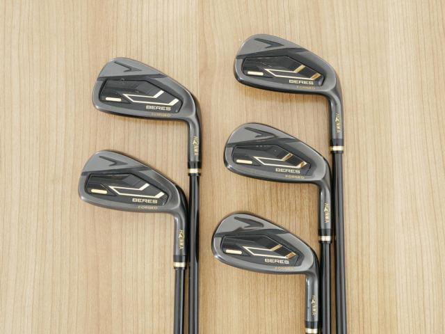 Iron set : Honma : ชุดเหล็ก Honma Beres 09 Forged Black (รุ่นล่าสุด ออกปี 2024 สวยมากๆ) มีเหล็ก 7-11 (5 ชิ้น เทียบเท่า 6-Pw) ก้าน ARMRQ FX Light Flex R