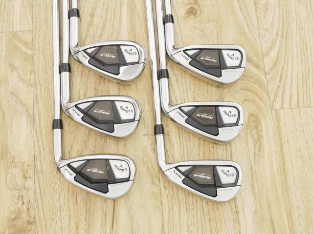 Iron set : Callaway : ชุดเหล็ก Callaway Rogue ST Max (ออกปี 2022 ตีง่าย ไกลมาก) มีเหล็ก 5-Pw (6 ชิ้น) ก้านเหล็ก NS Pro 950 NEO Flex S