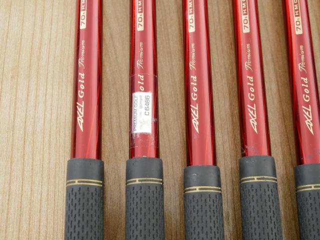 Iron set : Tsuruya : ชุดเหล็ก Tsuruya AXEL Gold Premium IV (รุ่นปี 2021 ของใหม่ 7 หมื่นกว่าบาท หน้าเด้งสุดๆ ไกลสุดๆๆ) มีเหล็ก 7-Pw,Aw,As,Sw (7 ชิ้น ครบเซ็ต) ก้านกราไฟต์ Flex R