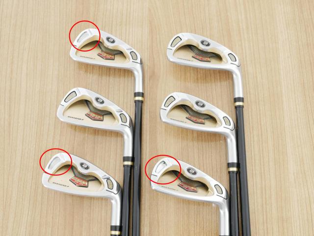 Iron set : Honma : **ตุ้มน้ำหนักหลุด** ชุดเหล็ก Honma Beres IS-01 (หน้าเด้ง Maraging) มีเหล็ก 6-11 (6 ชิ้น เทียบเท่า 5-Pw) ก้าน ARMRQ 6 (54) Flex R (2 ดาว)